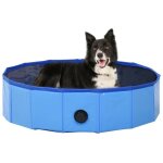 Piscine pliable pour chiens bleu 80x20 cm pvc vidaxl