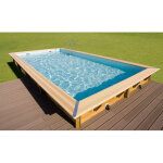 Ubbink - piscine rectangulaire lina 650 x 350 x 140 cm - couleur liner: gris