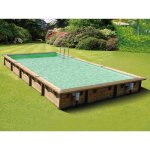Ubbink - piscine bois linea rectangulaire 500x800x140cm liner beige Ubbink - piscine bois linea rectangulaire 500x800x140cm liner beige