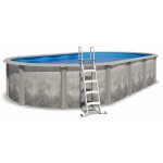 Piscine hors sol acier et r�sine ovale 7, 60 x 4, 55 x 1, 32 m gris d�grad� liberty