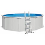 Piscine hors sol acier ronde ø 4, 55 x 1, 20 m blanche saphir Piscine hors sol acier ronde ø 4, 55 x 1, 20 m blanche saphir