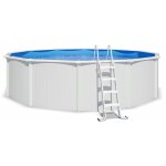 Piscine hors sol acier ronde � 5, 50 x 1, 32 m blanche saphir