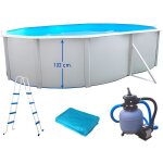 Piscine hors - sol acier toi magnum compact ovale 550x366x132cm filtre 3. 6mh / 3