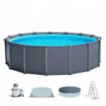 Piscine hors sol graphite ronde 478x124 intex 26384 ex 26382