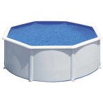 Gre - piscine ronde en acier fidji 240x120 cm chelle avec plateforme et purificateur de sable 4 000 ...