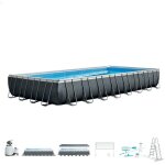 Piscine hors - sol rectangulaire intex 26378 ex 26376 - volley - ball - 975x488x132