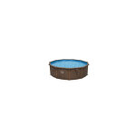 Bestway piscine acier hors sol ronde hydrium 490 x 130 cm effet bois