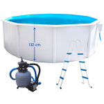 Piscine hors - sol toi magnum compact ronde Ø350 x 132cm filtration sable + échelle Piscine hors - sol toi magnum compact ronde Ø350 x 132cm filtration sable + échelle