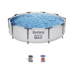 Piscine hors - sol tubulaire bestway steel pro max? - 305 x 76 cm - ronde (avec filtre à cartouche et ... Piscine hors - sol tubulaire bestway steel pro max? - 305 x 76 cm - ronde (avec filtre à cartouche et ...