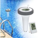 Piscine thermom�tre flottant jauge, thermom�tre int�rieur et ext�rieur flottant sans fil, thermom�tre ...