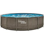 Summer waves - piscine tubulaire active frame pool ronde effet rotin 4, 57 x 1, 06 m