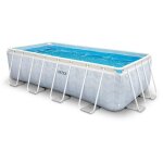 Intex - piscine tubulaire rectangulaire chevron