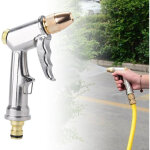 Pistolet d'arrosage m�tal pistolet arrosoir, bouton de contr�le de d�bit facile, pulv�risateur de jardin ...