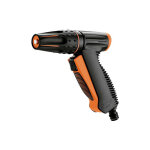 Pistolet d'arrosage poignee souple, jet plein, jet brume