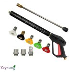 Pistolet de nettoyage haute pression avec 5 embouts de buse de pulv�risation amovibles, kit d'embouts ...