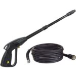 Pistolet nettoyeur haute pression m14 avec tuyau 5m ? buse r�glable pour jet plat et ponctuel ? pression ...