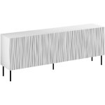 Buffet lorelbo 101, blanc + noir, 75x190cm, le nombre de portes: 441cm, mdf, stratifi�