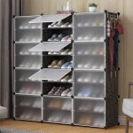 Yongqing - placard à chaussures - diy meuble rangement grande capacité de 12 cubes - noir Yongqing - placard à chaussures - diy meuble rangement grande capacité de 12 cubes - noir