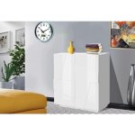 Placard dmalcui, buffet de cuisine avec 2 portes, buffet de salon, 100% made in italy, 81x44h86 cm, blanc ...