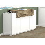 Dmora - placard dmanar, buffet de cuisine  4 portes, buffet de salon, 100% made in italy, 140x45h86 ...