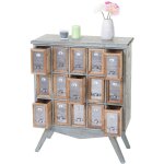 Mendler - placard de pharmacien hwc - a43, commode, bois massif de sapin, vintage, style shabby 94x73x32cm ...