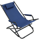 Place pliante de chaise de pont en acier avec appuie - t�te et accoudoirs de burg