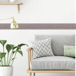 Frise adhésive 5x300cm, déco géométrique rose fuschia ondulée, décoration murale pour intérieur Frise adhésive 5x300cm, déco géométrique rose fuschia ondulée, décoration murale pour intérieur