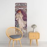 Plage - grand d�cor panoramique d�coup�, affiche mucha, dame aux cam�lias, sarah bernhardt, 1900, art ...