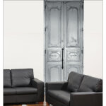 Plage - papier peint intiss 3d effet trompe l'oeil, dcor unique de porte de manoir, 96 cm x 250 cm, ...
