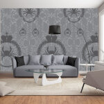 Plage - papier peint intissé baroque avec pochoir crabe tête blason couronné, 270 cm x 250 cm, déco originale ... Plage - papier peint intissé baroque avec pochoir crabe tête blason couronné, 270 cm x 250 cm, déco originale ...