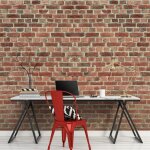 Plage - papier peint intissé industriel 250 cm x 270 cm, brique rouge, décor photo mur, décoration intérieure. ... Plage - papier peint intissé industriel 250 cm x 270 cm, brique rouge, décor photo mur, décoration intérieure. ...