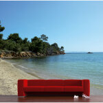 Plage - papier peint panoramique bord de mer avec rochers, 250 cm x 270 cm - décor mural pour une ambiance ... Plage - papier peint panoramique bord de mer avec rochers, 250 cm x 270 cm - décor mural pour une ambiance ...