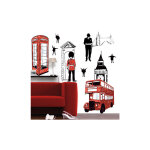 Plage - sticker autocollant anglais 170x60cm - monuments, symboles & coutumes anglaises d�coratifs