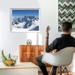 Sticker fen�tre 3d glacier neige montagne 60x75cm - d�coration trompe l'oeil magnifique