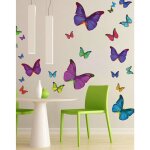 Sticker mural papillons multicolores 50x120cm - d�co murale pour la maison, autocollant d�coratif pour ...