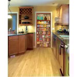 Plage - sticker porte, trompe l'oeil vintage, �tag�re en bois, �picerie ancienne, 204 cm x 60 cm