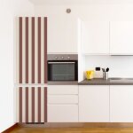 Plage - sticker rfrigrateur et lave vaisselle, rayure chocolat, tendance rayure, 180 cm x 59, 5 cm