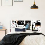 Plage - sticker tte de lit, bande dessine graphique, personnaliser sa chambre, 60 cm x 160 cm