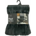 Douceur d'intrieur - plaid 180x220 cm - imitation fourrure - anthracite
