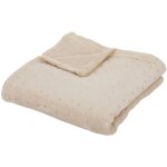 Plaid berlingot flanelle beige 75x100cm atmosphera crateur d'intrieur