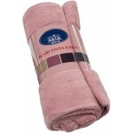 Plaid couverture doux velout� pile chaud duveteux enveloppant sofa lit fauteuil rose - 130x160 cm