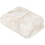 Atmosphera - plaid fourrure ariel beige 120x160cm cr�ateur d'int�rieur