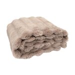 Plaid imitation fourrure  opulence  120x150cm taupe