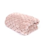 Paris prix - plaid imitation fourrure uni 'opulence' 120x150cm rose
