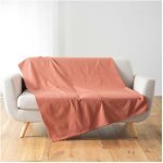 Douceur d'intrieur - plaid jete de lit fauteuil 180 x 220 cm lucilia rose