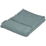 Plaid jete de lit widdy bleu celadon 130 x 180 cm
