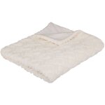 Atmosphera - plaid mara fausse fourrure blanc 180x230cm crateur d'intrieur