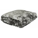Plaid velours imprim� 'v�g�tal' 120x150cm gris