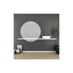 Decohor - plan de toilette salle de bain eppaiseur 3cm solid surface en rsine minrale, plusieurs couleurs ...