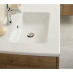 Plan de toilette avec une vasque céramique blanche nolita (80 cm) - plan une vasque 81cm - blanc brillant ... Plan de toilette avec une vasque céramique blanche nolita (80 cm) - plan une vasque 81cm - blanc brillant ...